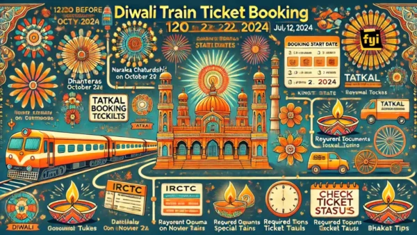 Diwali Train Ticket Booking 2024 Infographics